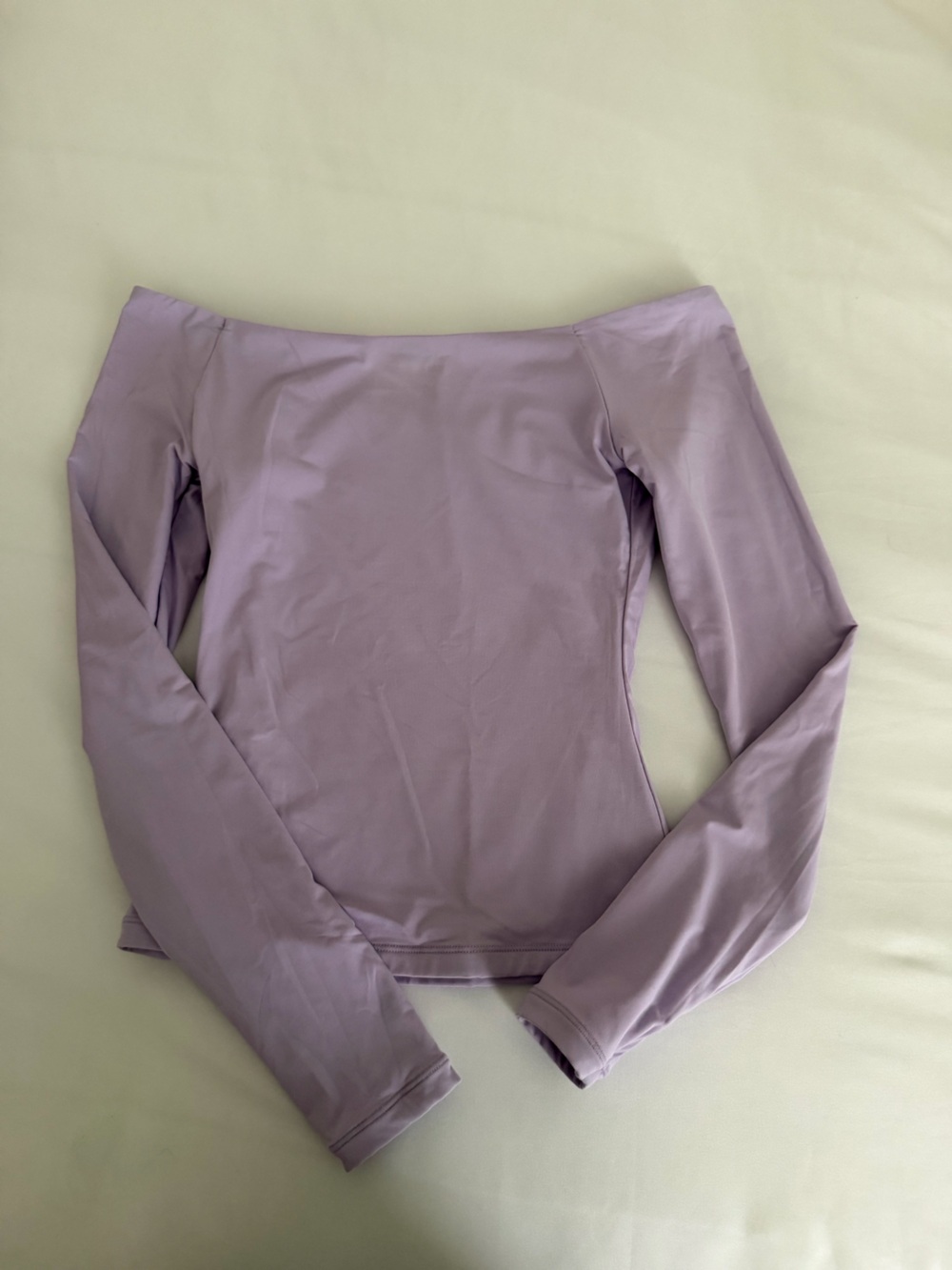 Suuksess Off the Shoulder Light Purple Long-Sleeve Women's Top